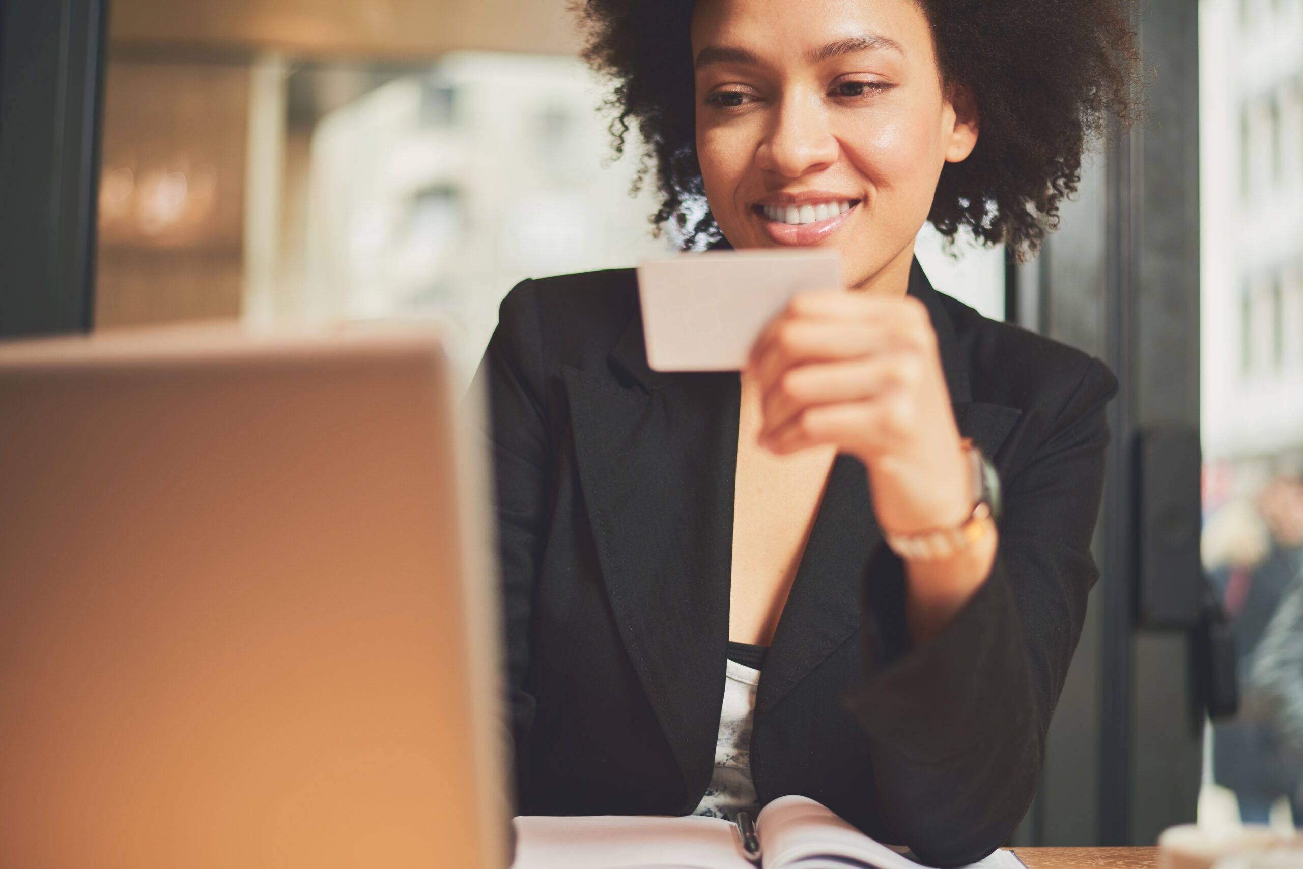 consultant with credit card