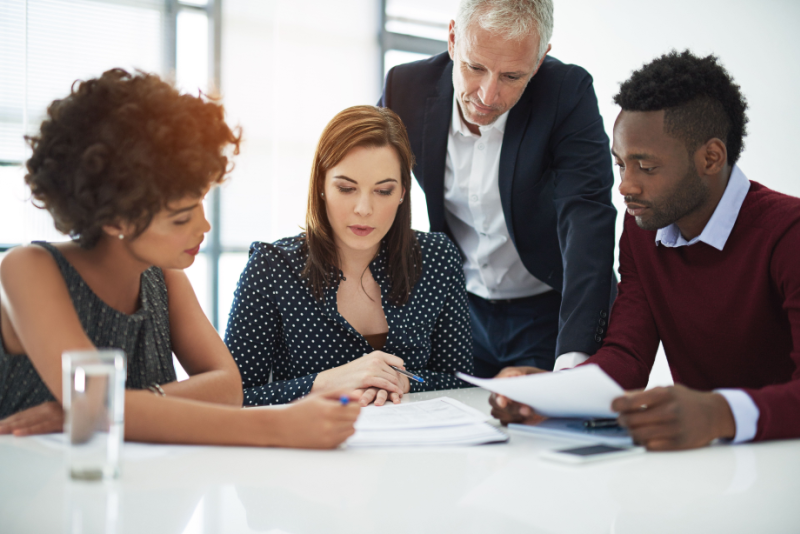 small business leaders collaborating